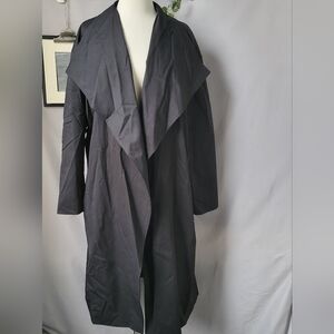 Noize Rose Shawl Collar Trench Coat Black XL